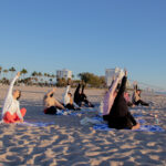 View of yoga class